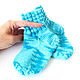 Socks children knitted warm socks, blue, turquoise, Babys bootees, Cheboksary,  Фото №1