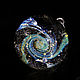 Pendant ball Galactic arms. Galaxy Silver Glass Universe Necklace