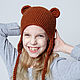 Заказать Вязаная шапка Мишка. Woolcraft. Ярмарка Мастеров. . Шапки Фото №3