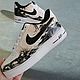 Кроссовки белые Nike Air Force 1 унисекс, кастом ручная роспись япония. Кроссовки. Olgavolgoart. Роспись одежды и обуви. Кастом. Ярмарка Мастеров.  Фото №4