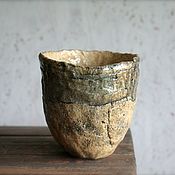 Ceramic bowl Raku Sea Fog