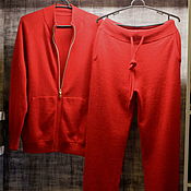 Одежда handmade. Livemaster - original item Sports suit (cashmere ) red color-casual. Handmade.