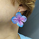 Hydrangea earrings, polymer clay, Earrings, Nizhny Novgorod,  Фото №1