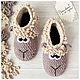 Тапки вязаные на войлочной подошве «Барашки». Тапочки. Sunny_funny_gifts. Ярмарка Мастеров.  Фото №5