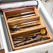 Для дома и интерьера handmade. Livemaster - original item Cutlery tray with three compartments in natural color. Handmade.
