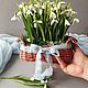 Подснежники из полимерной глины (холодный фарфор). Композиции. Lovely flower. Ярмарка Мастеров.  Фото №11