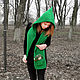 Green hooded scarf. Hoods. Knitted fairy tales (empatik). Online shopping on My Livemaster.  Фото №2