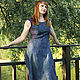 'Blueberry' dress felted in technique nunofelting, Dresses, Voronezh,  Фото №1