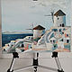 Santorini oil Painting. Pictures. Viktorianka. Online shopping on My Livemaster.  Фото №2