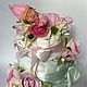 Торт из памперсов. Подарок новорожденному. Кумпан Юлия FLOWERS  ACCESSORIES. Интернет-магазин Ярмарка Мастеров.  Фото №2