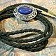 Order Vincent Vega bolo tie with natural (Lapis lazuli). Neformal-World. Livemaster. . Ties Фото №3