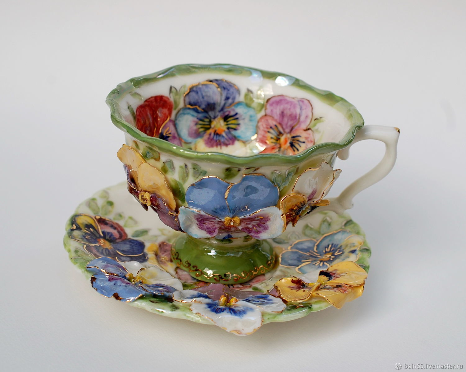 teacups: Pansy, Single Tea Sets, Moscow,  Фото №1