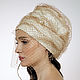 Order Evening turban hat hijab head wrap millinery with net and Pearls. TURBAN SVS. Livemaster. . Caps Фото №3