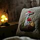 Decorative sofa cushion with embroidery applique stitch quilting, Pillow, Gelendzhik,  Фото №1