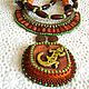  Lizard. Ceramic necklace in ethno style. Necklace. IrinaSkripkaMBeads. Online shopping on My Livemaster.  Фото №2