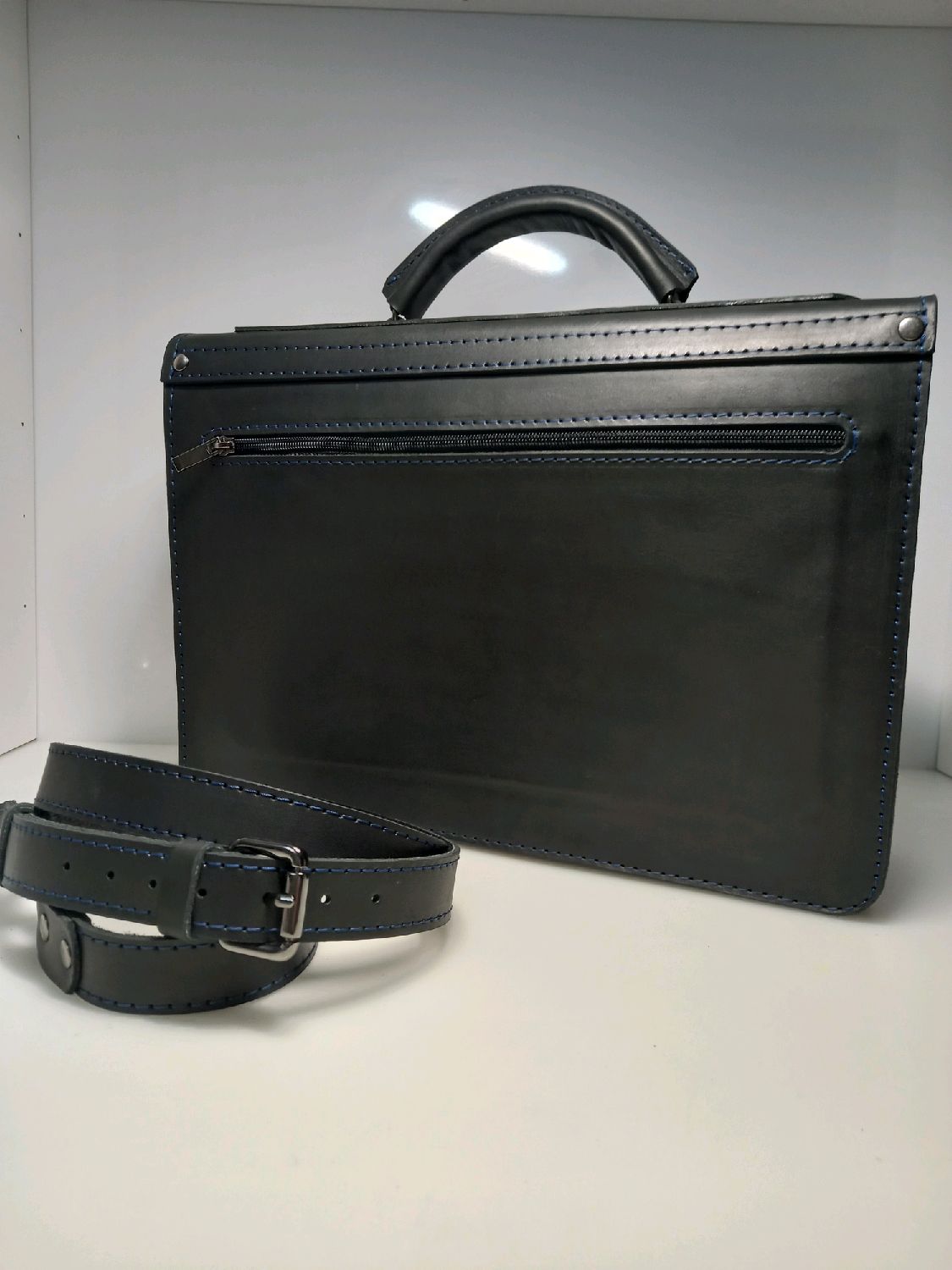 Мужской деловой портфель арт.1313 "Синий город" – заказать на Ярмарке ...