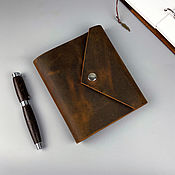 Канцелярские товары handmade. Livemaster - original item A notebook on a leather magnet. Handmade.