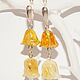Long earrings 'Rosebuds' made of natural amber, Tassel earrings, Belokuriha,  Фото №1