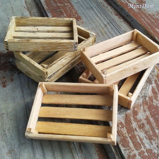 Buy Accessories for dolls - Wooden crates, boxes for vegetables on ...