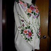 Одежда handmade. Livemaster - original item Sweaters: custom embroidery 
