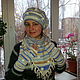 Set 'azure' ( beret scarf mittens-mittens), Headwear Sets, Moscow,  Фото №1