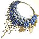 Blue Parfait. Necklace made of natural stones, the colors of the skin, Necklace, St. Petersburg,  Фото №1