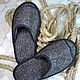 Men's hemp slippers 'Everything is serious', Slippers, Nakhabino,  Фото №1