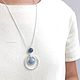 Order Blue-blue Blizzard necklace elongated on a chain blue with stone. LovelyStones. Livemaster. . Necklace Фото №3
