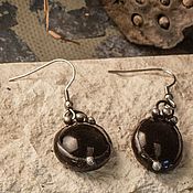 Украшения handmade. Livemaster - original item Black drop earrings (e-007-02). Handmade.