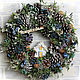 Christmas wreath 'Blueberry' with a white house. Wreaths. Zuli. Online shopping on My Livemaster.  Фото №2
