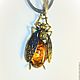 Amber pendant Insect beetle decoration for girl woman. Pendant. BalticAmberJewelryRu Tatyana. My Livemaster. Фото №5