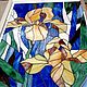 Irises. stained glass. Stained glass. Glass Flowers. My Livemaster. Фото №5