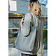 Order Genuine leather bag shopper gray (leather bag for women). migotobags. Livemaster. . Classic Bag Фото №3
