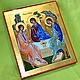 Order Copy of HOLY TRINITY , hand painted icon on gold. ikon rus. Livemaster. . Icons Фото №3