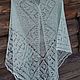 Order Shawl Frosty mint openwork knitted linen. Bright Shawls by BorchankaZL. Livemaster. . Shawls Фото №3