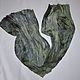 Order Scarf women's silk gray green stole wide long. Silk scarves gift for Womans. Livemaster. . Scarves Фото №3