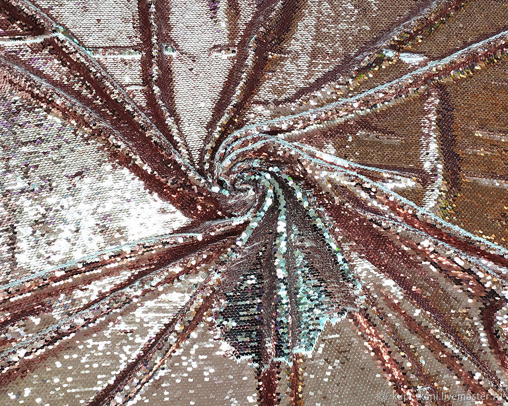 Двусторонние пайетки на трикотаже (розовые-серебро) – купить на Ярмарке ...