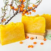 Косметика ручной работы handmade. Livemaster - original item Handmade natural lump soap Sunny berry sea buckthorn. Handmade.