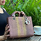 Order Bag leather Python. exotiqpython. Livemaster. . Classic Bag Фото №3