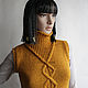 Безрукавка цвета охры. Жилеты. IRINA GRUDKINA Handmade Knitwear. Ярмарка Мастеров.  Фото №5