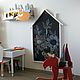  Магнитно меловая доска для детей Домик, Мебель для детской, Москва,  Фото №1