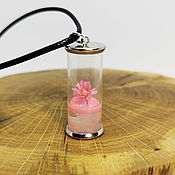 Украшения handmade. Livemaster - original item Pendant Flask Pink Flower. Handmade.