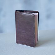Сумки и аксессуары handmade. Livemaster - original item Passport cover made of genuine leather (Tobacco). Handmade.
