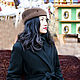 Felt hat with veil Asymmetry chocolate. Hats1. Novozhilova Hats. My Livemaster. Фото №4
