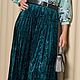 Винтаж: Юбки Бархат Изумруд/Сапфир. Юбки винтажные. Stella Vintage. Интернет-магазин Ярмарка Мастеров.  Фото №2