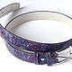 Lilac Leather Belt. Straps. Two Starlings. My Livemaster. Фото №4