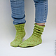 GA (зеленое яблоко). Гольфы. pugaFka | Knitwear. Интернет-магазин Ярмарка Мастеров.  Фото №2