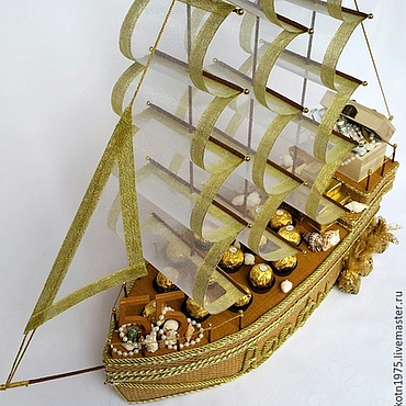 Корабль из конфет своими руками - 65 фото