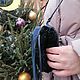 Муфта Сумка для рук из кожи с мехом овчины Бахрома Синяя. Классическая сумка. Каторина Рукодельница HandMadeButik. Ярмарка Мастеров.  Фото №6