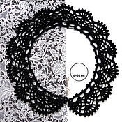 Аксессуары handmade. Livemaster - original item Black crocheted openwork collar removable 6 cm wide. Handmade.